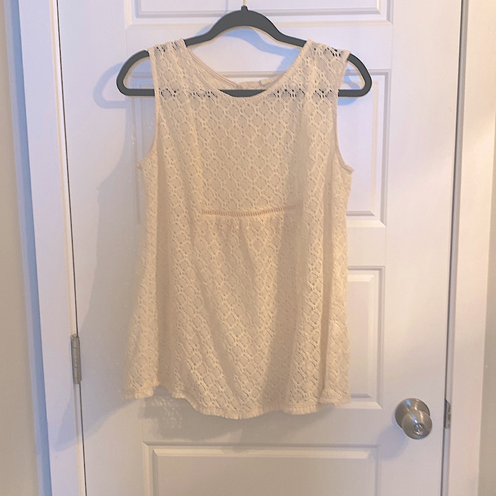 70s 🧡☮️ white knit top